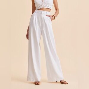 Commense White Wide Leg Pants